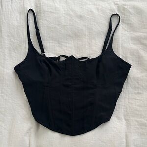 Urban Outfitters Black Lace-Up Corset
